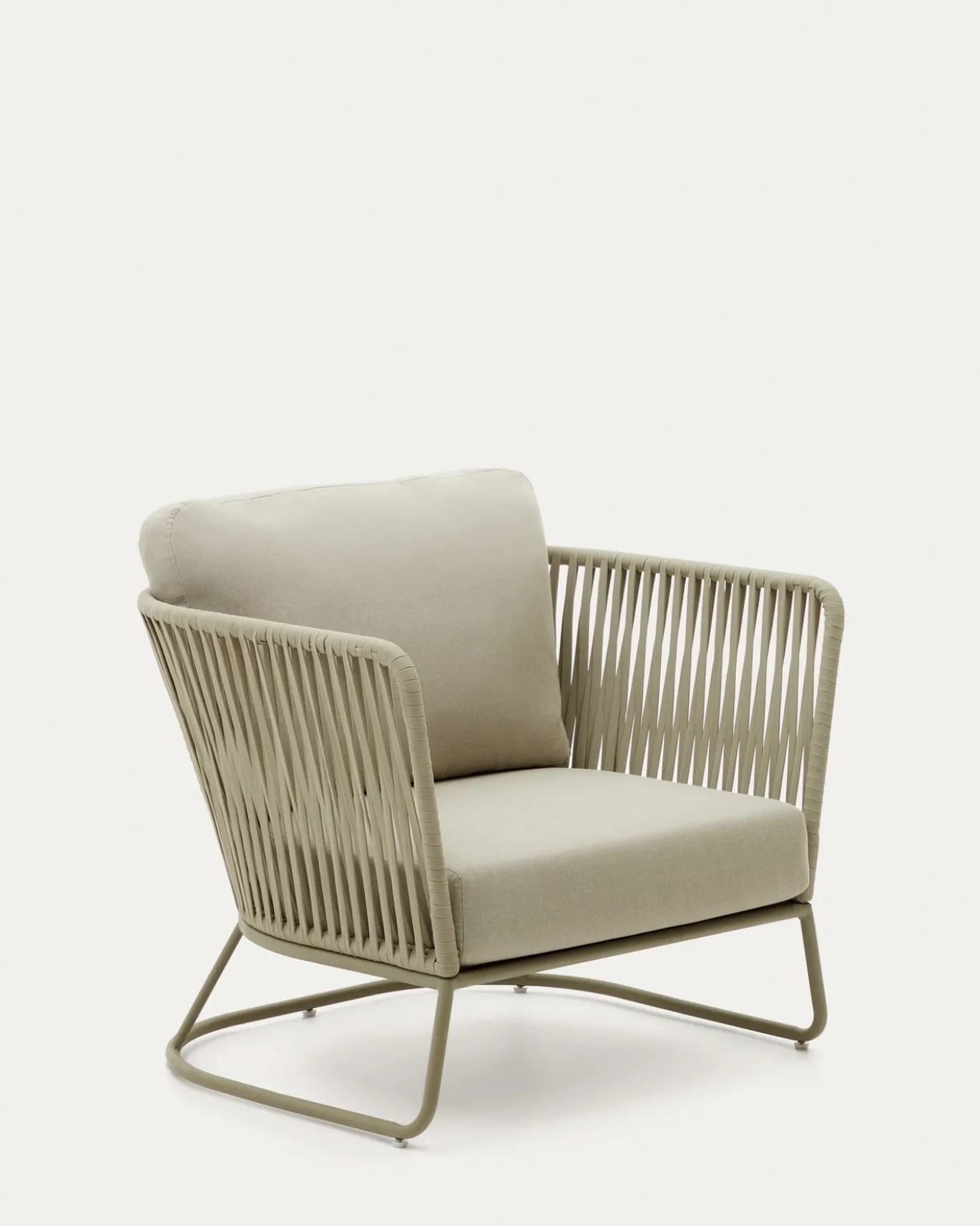 Kave Home Fauteuil Saconca Outdoor Touw Groen