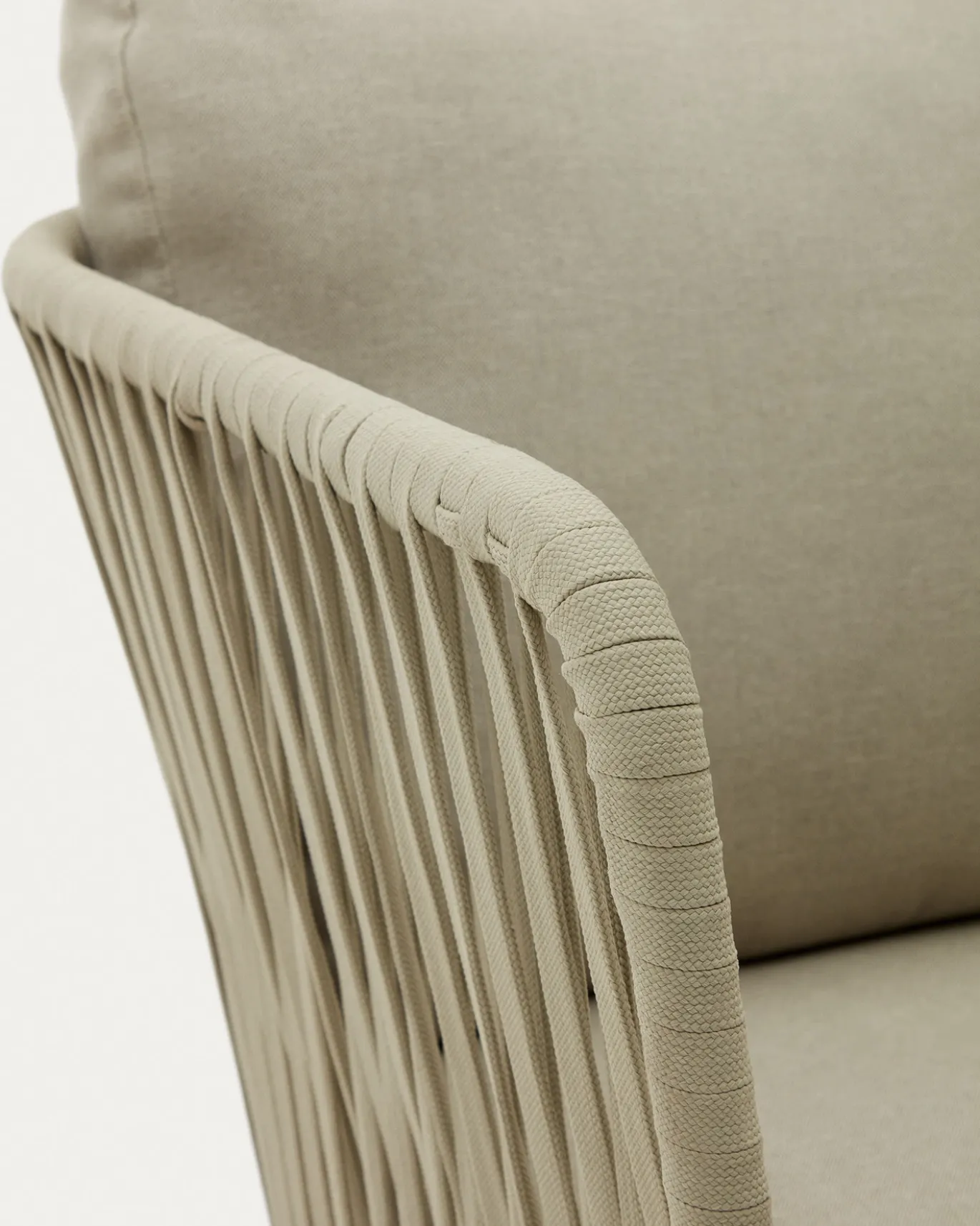 Kave Home Fauteuil Saconca Outdoor Touw Groen