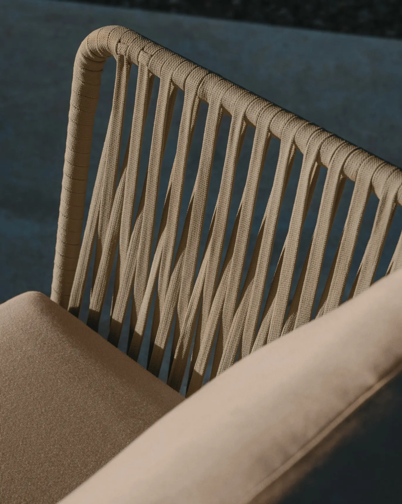 Kave Home Fauteuil Saconca Outdoor Touw Groen