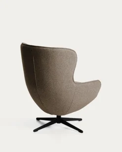 Kave Home Fauteuil Sorile Chenille Bruin