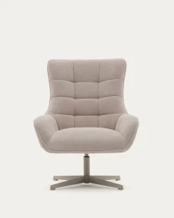 Kave Home Fauteuil Teryl Chenille Beige