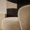 Kave Home Fauteuil Ulit Beige Chenille met Beukenhouten Poten