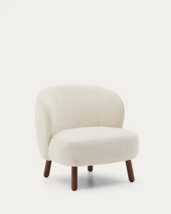 Kave Home Fauteuil Ulit Bouclé Wit
