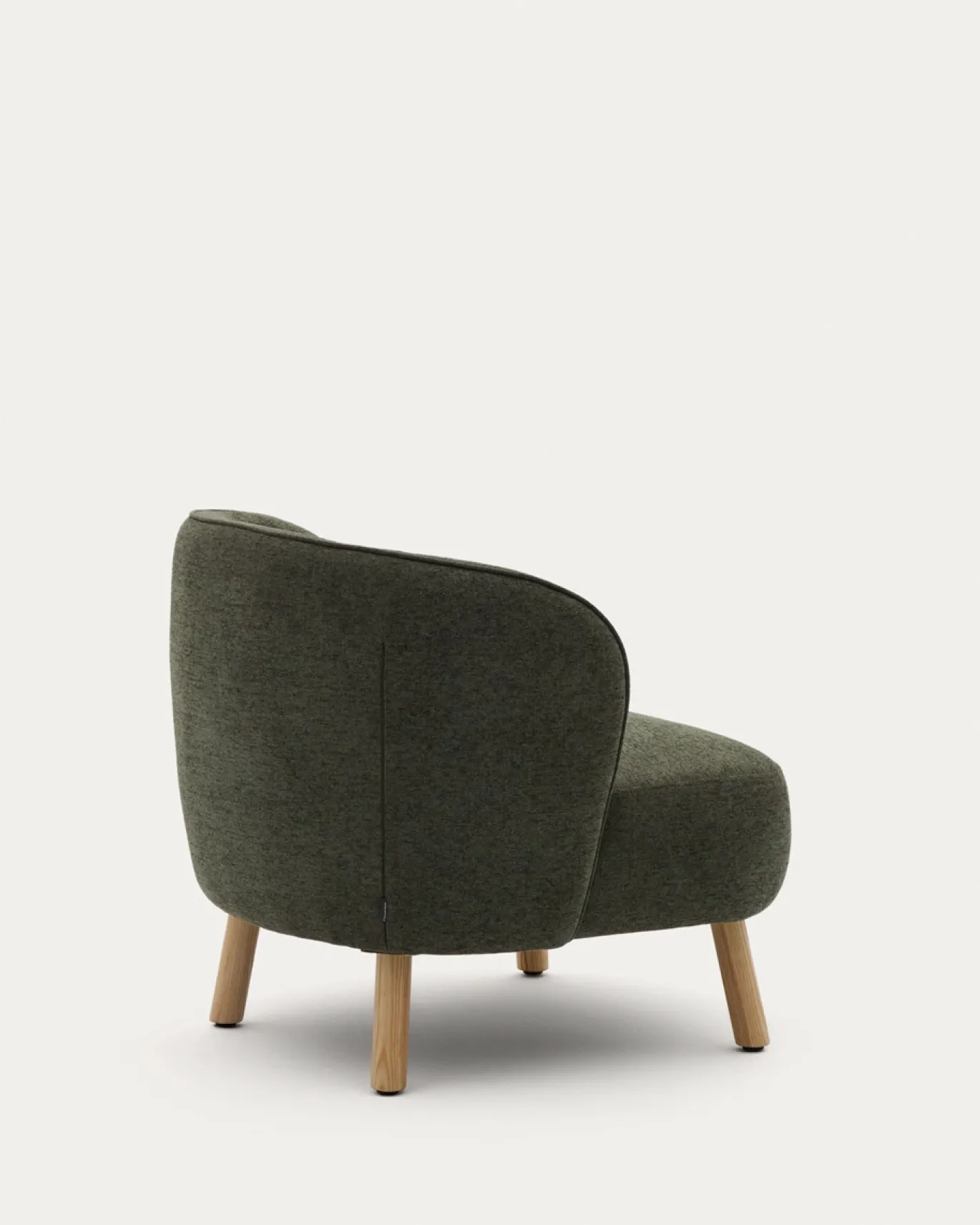 Kave Home Fauteuil Ulit Groen Chenille met Beukenhouten Poten