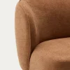 Kave Home Fauteuil Ulit Terracotta Chenille met Beukenhouten Poten