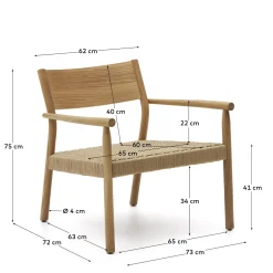 Kave Home Fauteuil Yalia Eikenhout Naturel