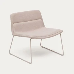 Kave Home Fauteuil Zahara Beige en Staal
