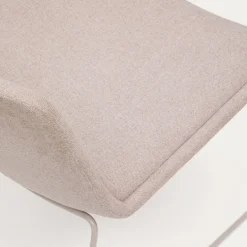 Kave Home Fauteuil Zahara Beige en Staal