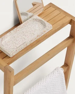 Kave Home Handdoekenrek Kuveni Teakhout