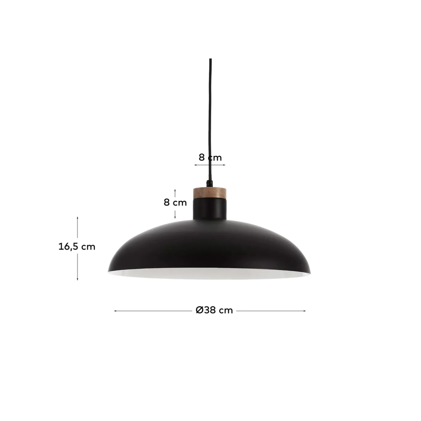 Kave Home Hanglamp Gotram Zwart