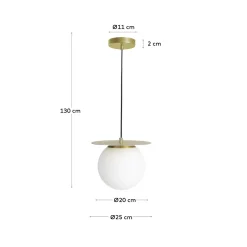 Kave Home Hanglamp Manz Goud
