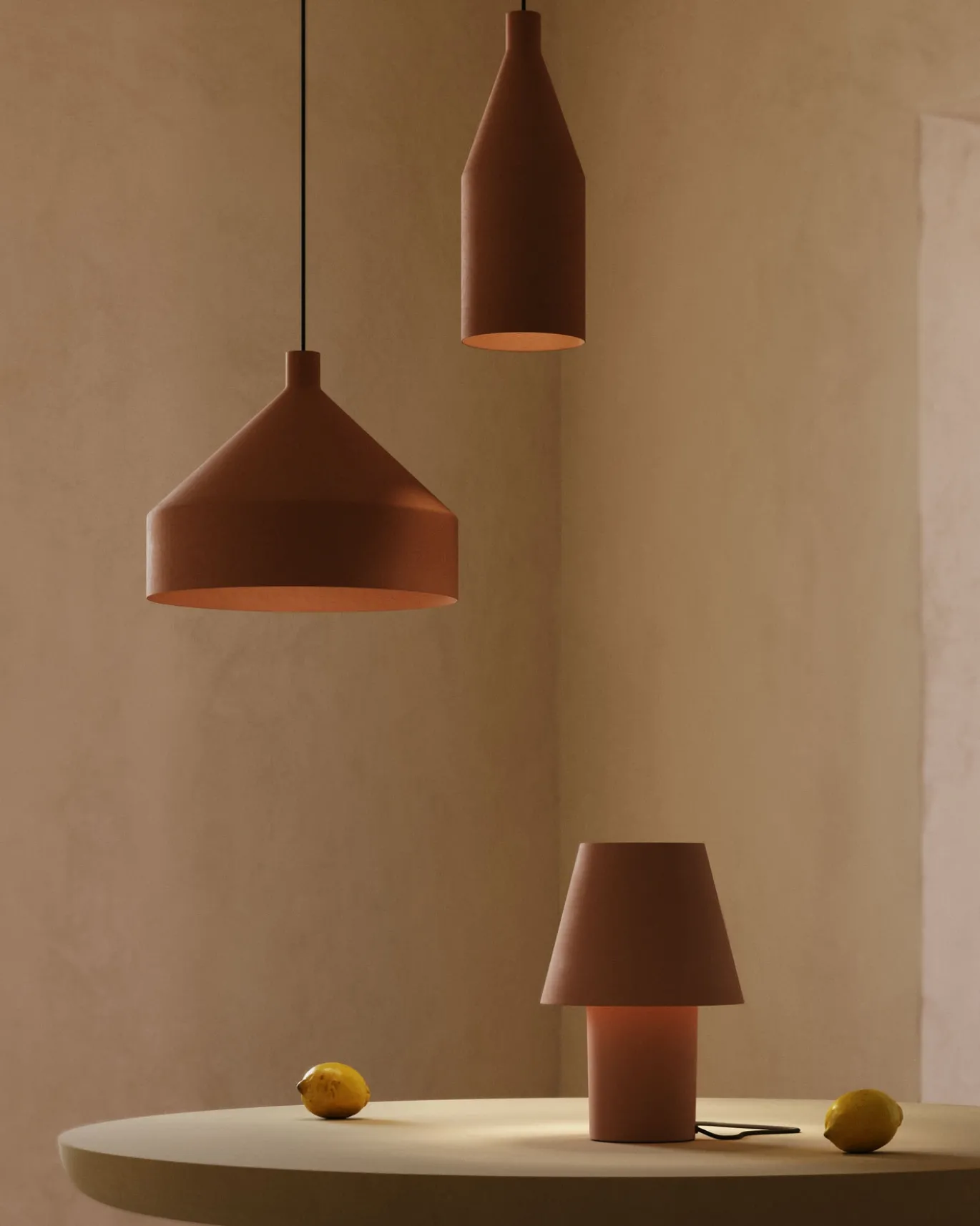 Kave Home Hanglamp Peralta Terra Ø30cm