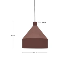 Kave Home Hanglamp Peralta Terra Ø30cm