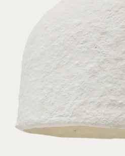 Kave Home Hanglamp Sineu Wit Papier-maché Ø34,5cm