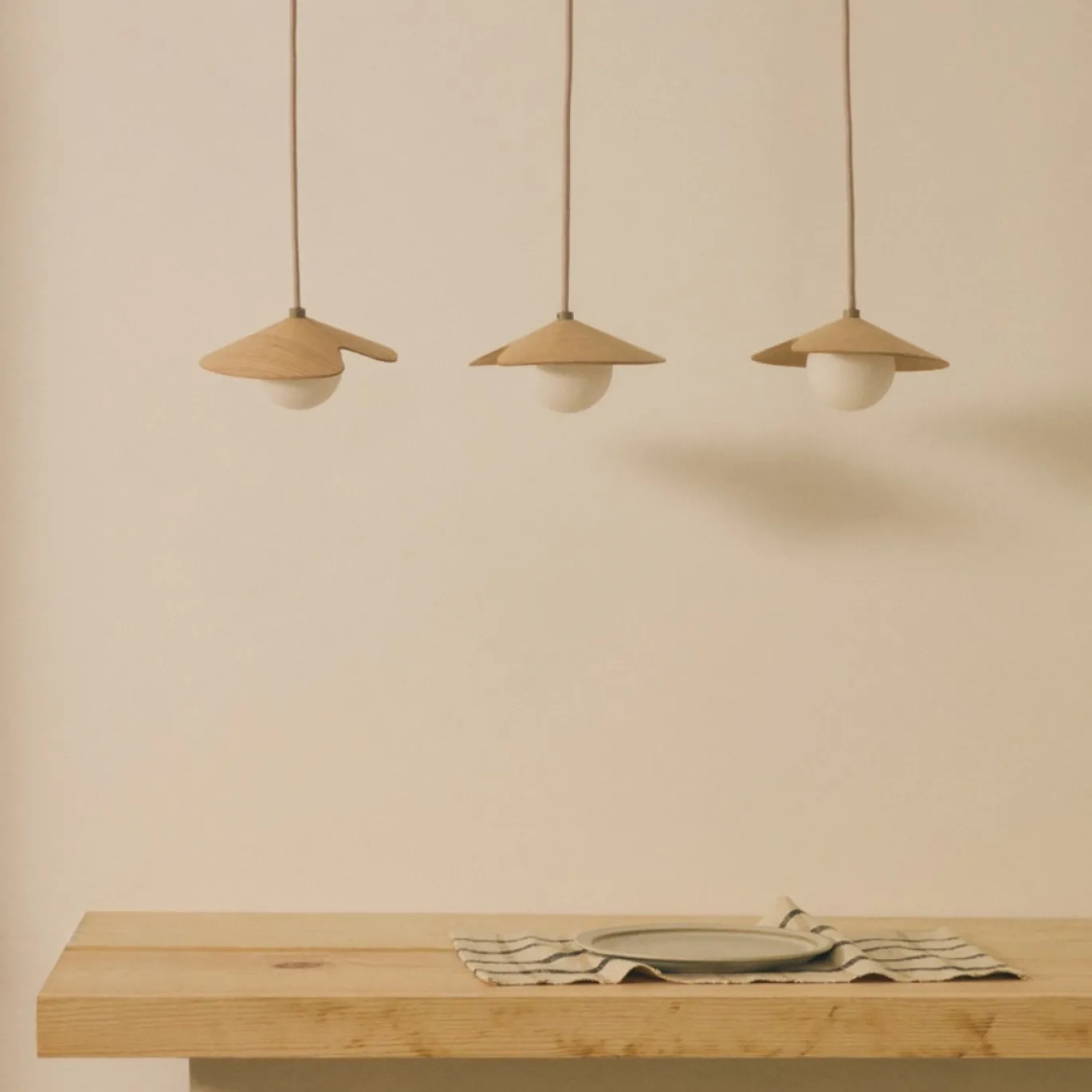Kave Home Hanglamp Wilara Naturel 3-Lichts