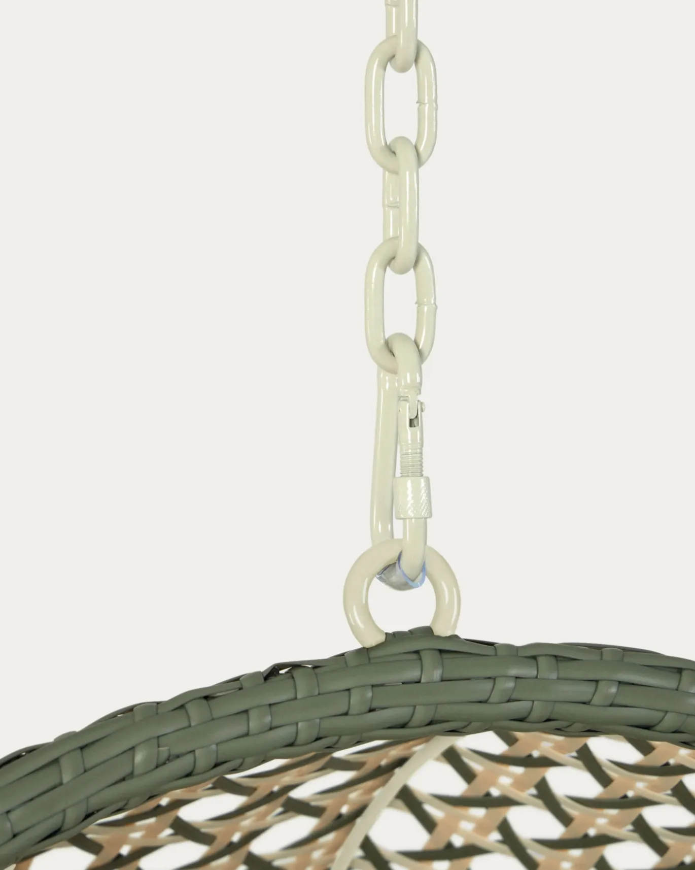 Kave Home Hangstoel Cira Naturel Donkergrijs Onderstel