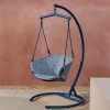 Kave Home Hangstoel Saliga Blauw Rotan
