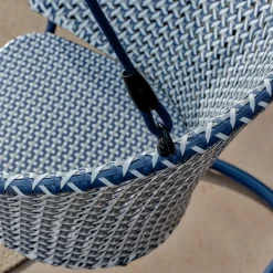 Kave Home Hangstoel Saliga Blauw Rotan