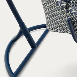 Kave Home Hangstoel Saliga Blauw Rotan