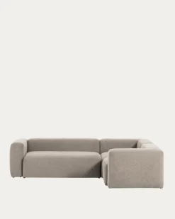Kave Home Hoekbank Blok Beige Ecru 3-zits 290x230cm