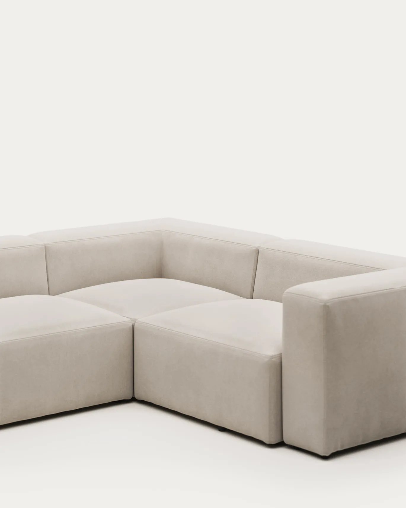 Kave Home Hoekbank 4-zits Blok Beige Ecru 320x230cm