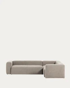 Kave Home Hoekbank 4-zits Blok Beige Ecru 320x230cm
