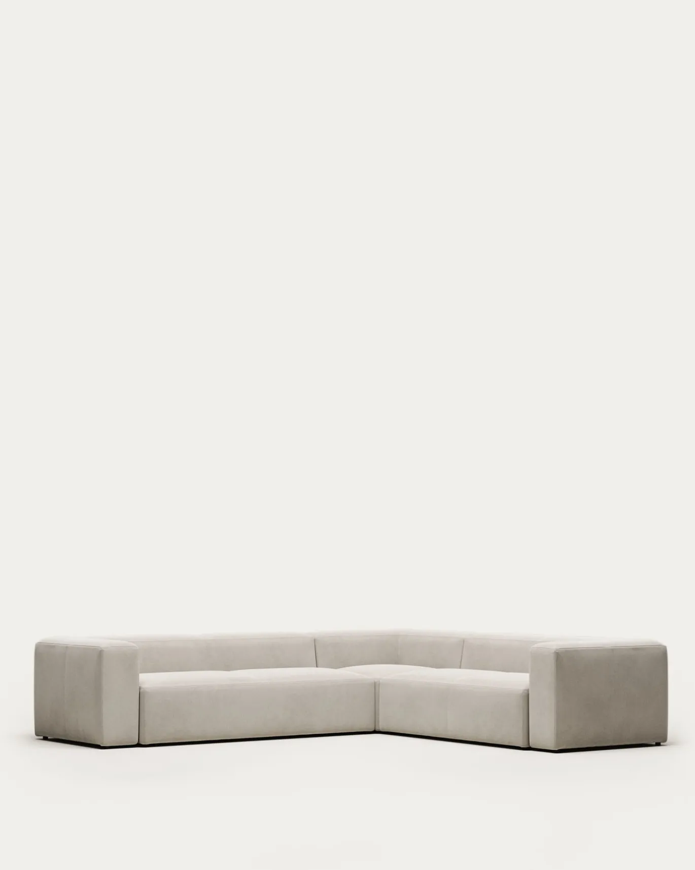 Kave Home Hoekbank 5-zits Blok Beige Ecru 320x290cm
