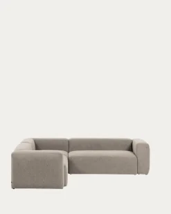 Kave Home Hoekbank 4-zits Blok Beige Ecru 290x290cm