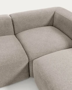 Kave Home Hoekbank 4-zits Blok Beige Ecru 290x290cm