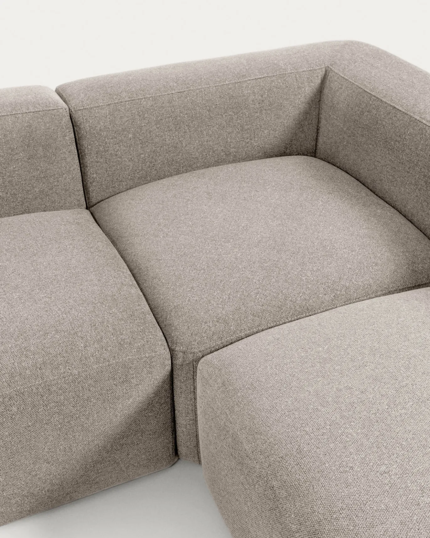 Kave Home Hoekbank 4-zits Blok Beige Ecru 290x290cm