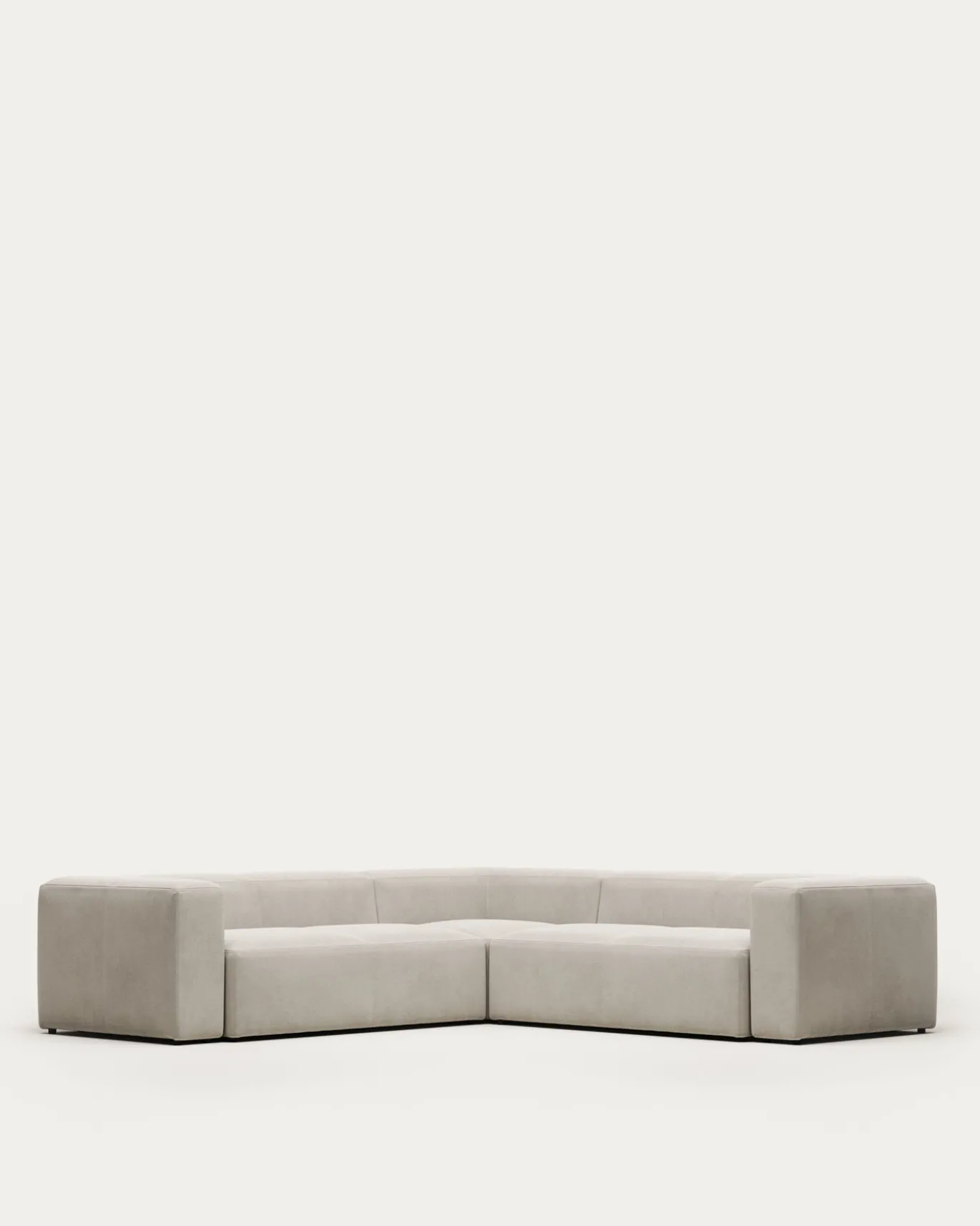 Kave Home Hoekbank 4-zits Blok Beige Ecru 290x290cm