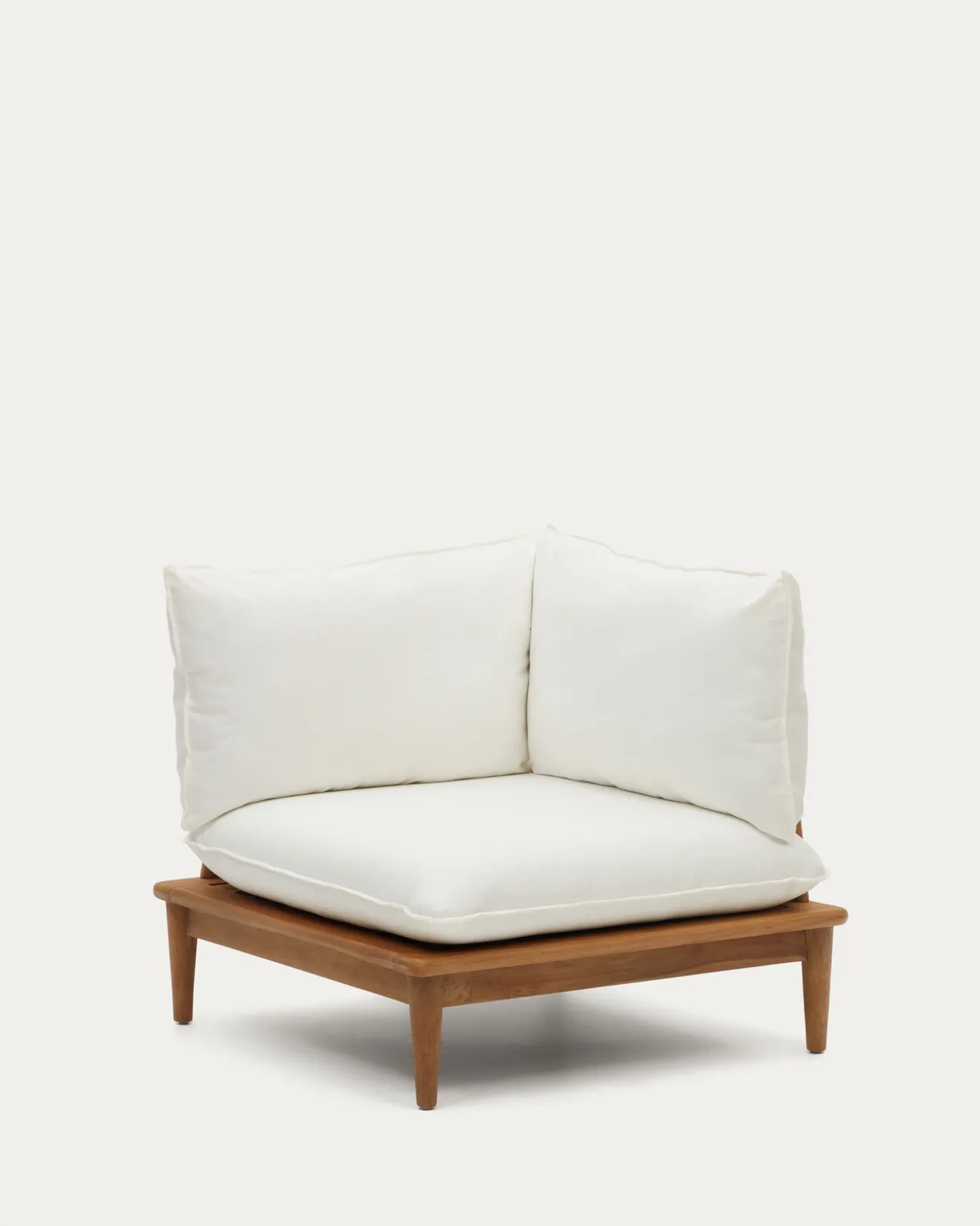 Kave Home Hoekfauteuil Portitxol Massief Teakhout
