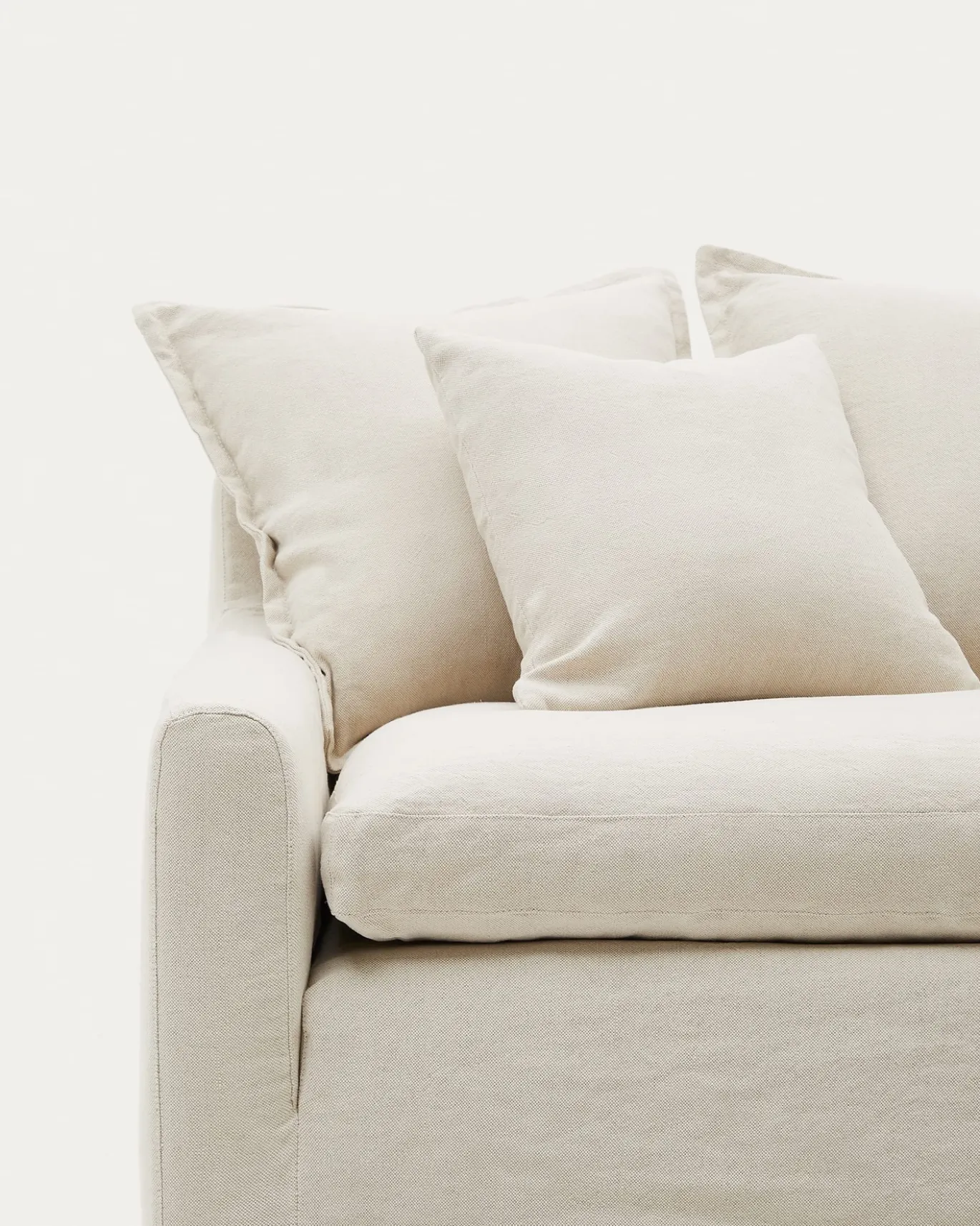 Kave Home Hoes Beige Voor 3-zitsbank Zenira Katoen Linnen 230cm