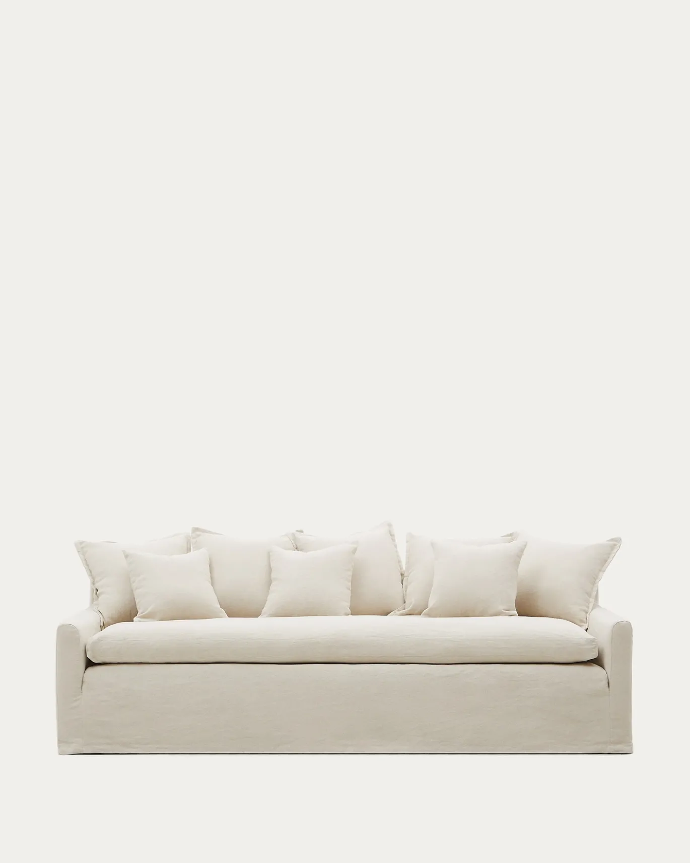 Kave Home Hoes Beige Voor 3-zitsbank Zenira Katoen Linnen 230cm