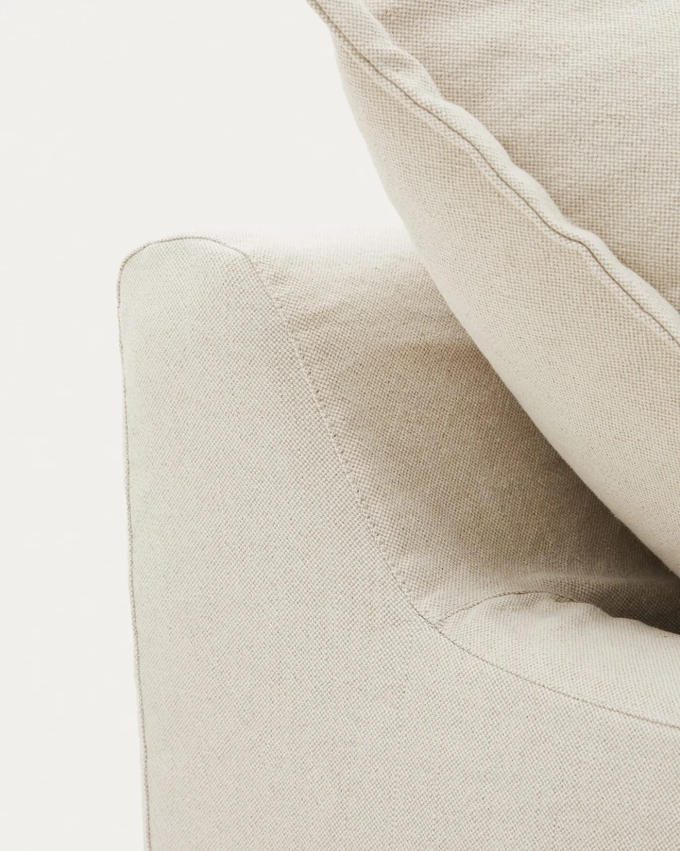 Kave Home Hoes Beige Voor 3-zitsbank Zenira Katoen Linnen 230cm
