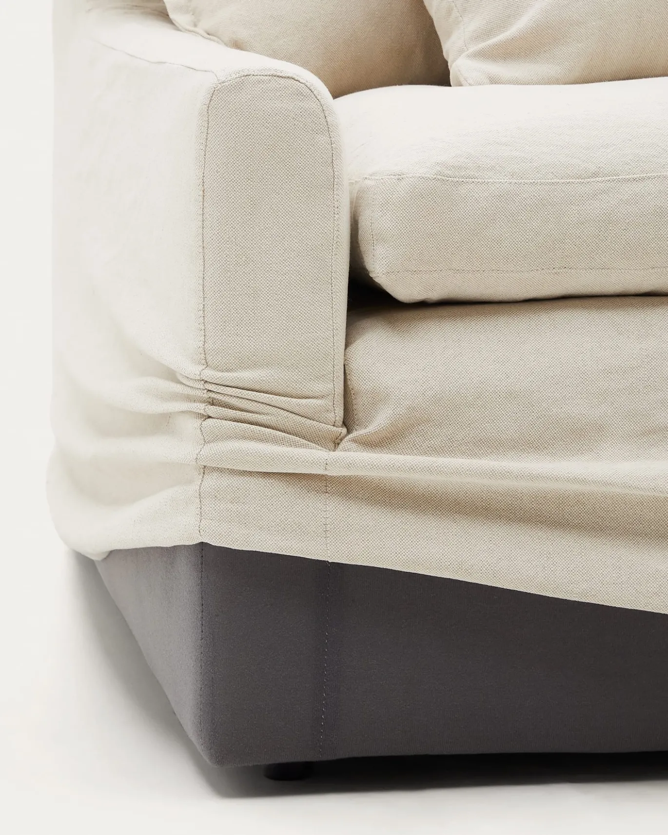 Kave Home Hoes Beige Voor 3-zitsbank Zenira Katoen Linnen 230cm