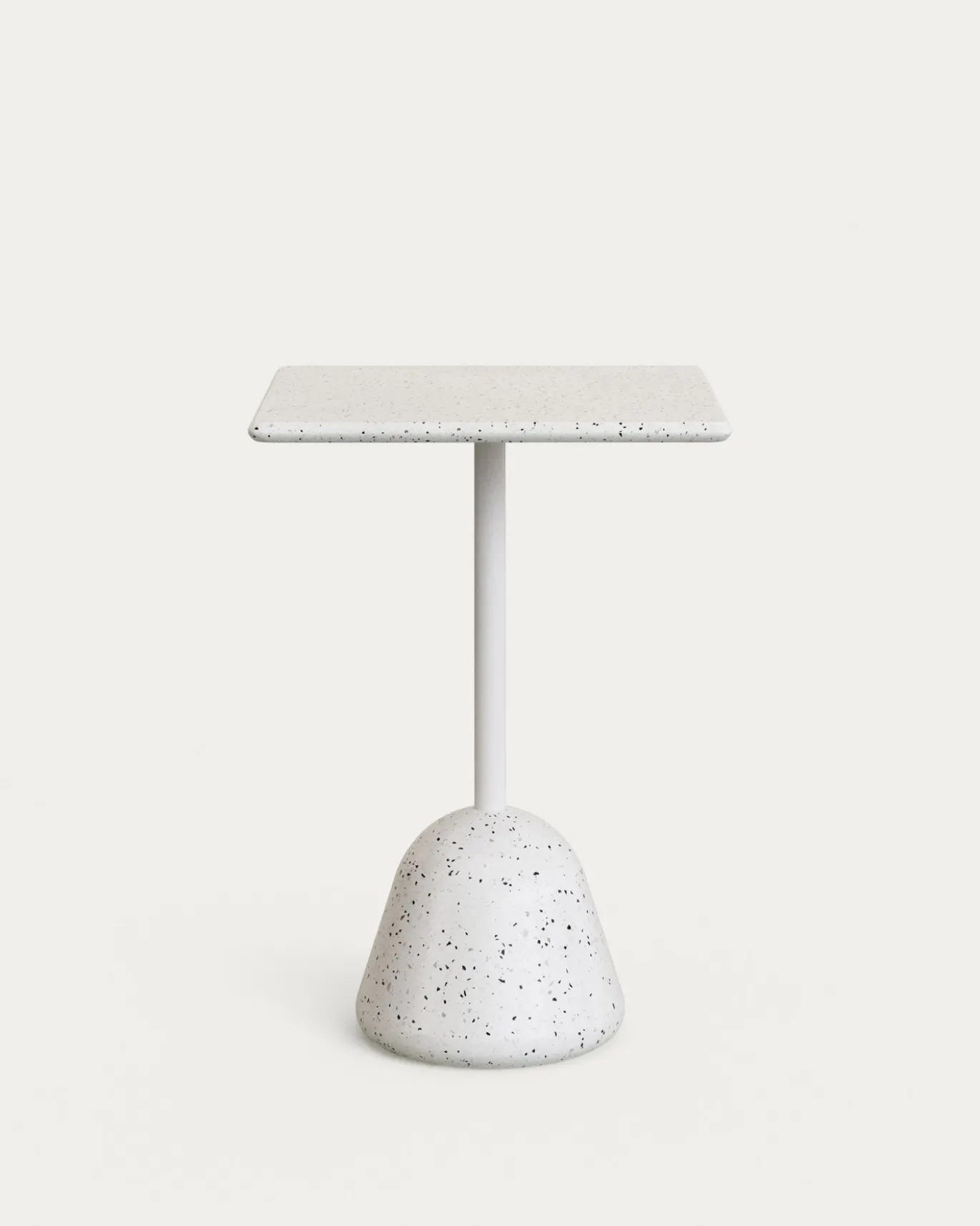Kave Home Hoge Bartafel Saura Wit Terrazzo Blad 99x70x70cm