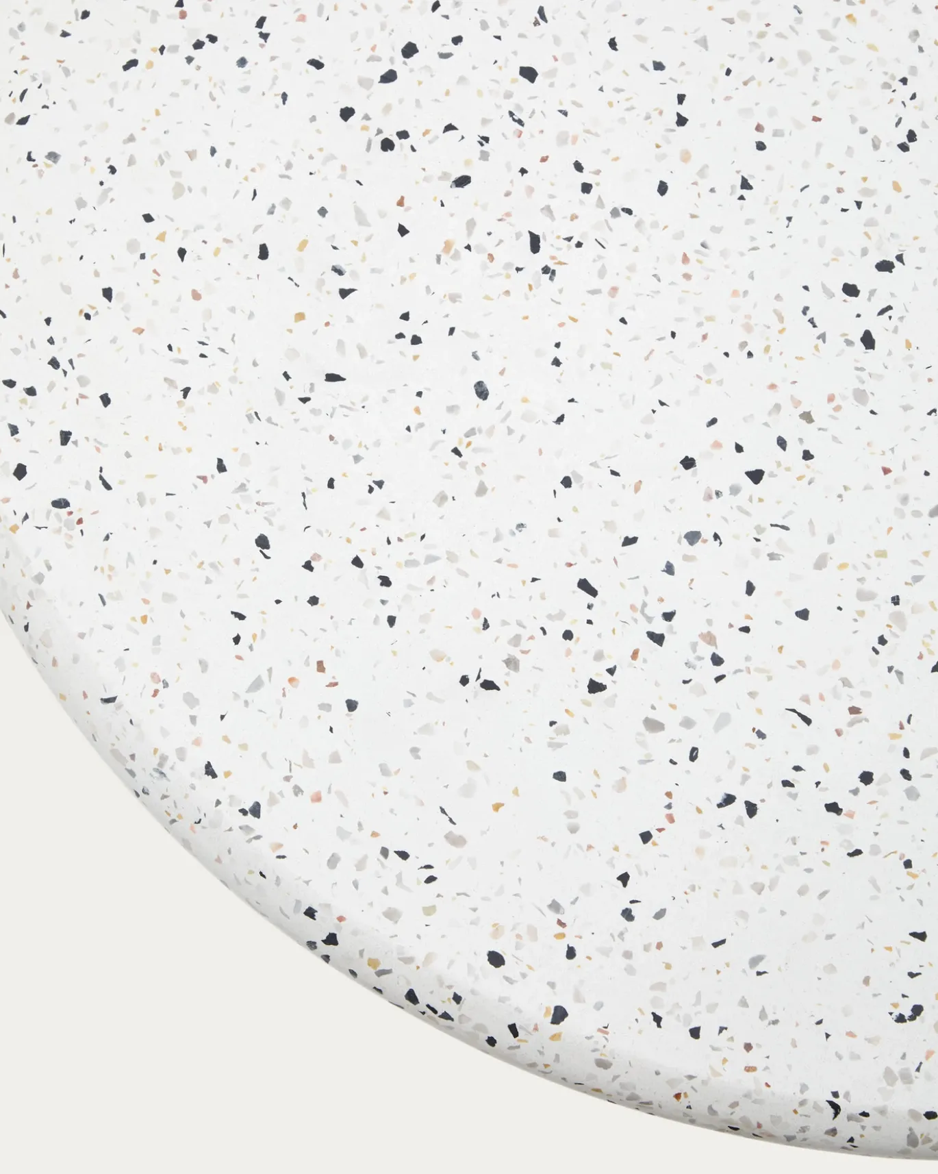 Kave Home Hoge Bartafel Saura Wit Metaal Terrazzo 96xØ70cm