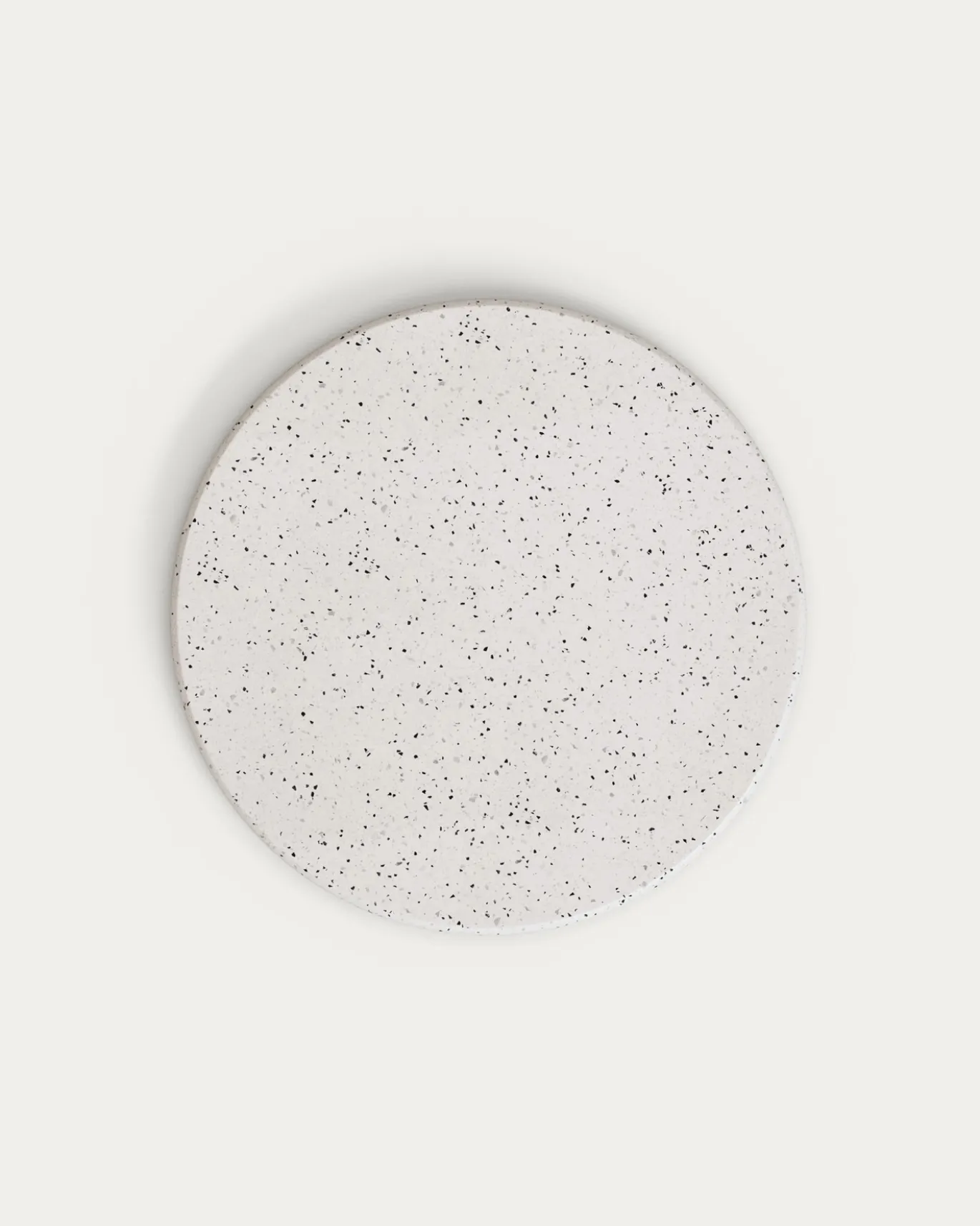 Kave Home Hoge Bartafel Saura Wit Metaal Terrazzo 96xØ70cm
