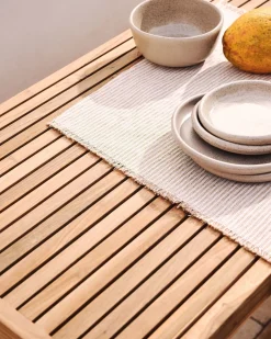 Kave Home Hoge Tafel Canadell Outdoor Massief Gerecycled Teakhout 140x70cm