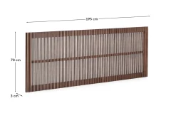 Kave Home Hoofdbord Beyla Essenhout Walnoot voor Bed 180cm