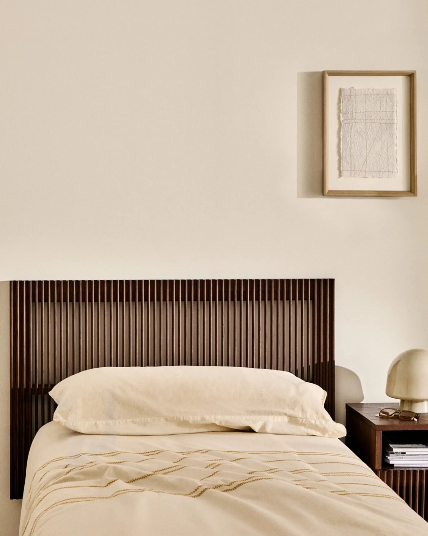 Kave Home Hoofdbord Beyla Essenhout Walnoot Voor Bed 90cm