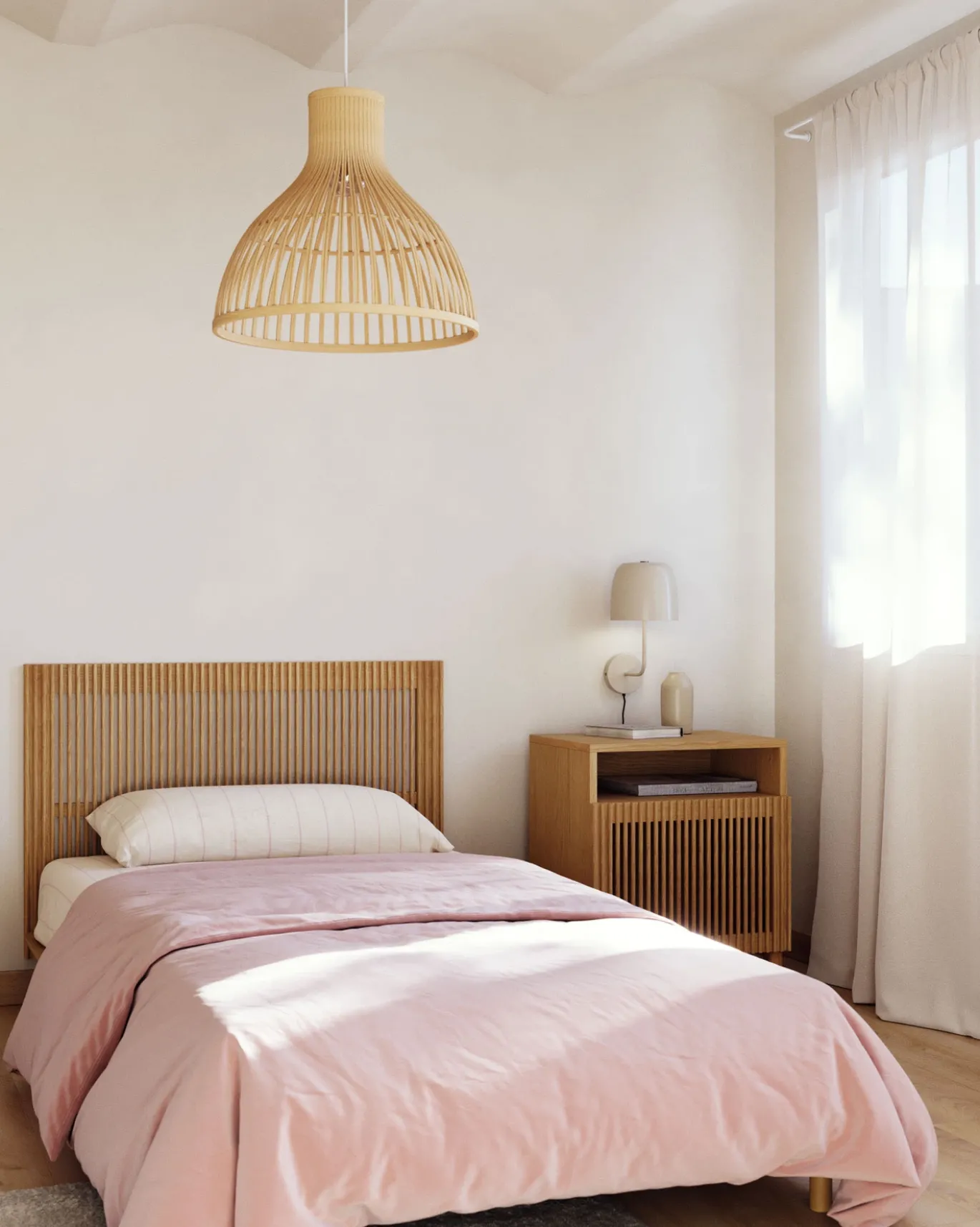 Kave Home Hoofdbord Beyla Essenhout Voor 90cm Bedden