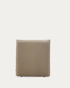 Kave Home Hoofdbordhoes Jaira Linnen Katoen Taupe 90cm