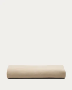 Kave Home Hoofdbordhoes Jaira Linnen Katoen Taupe 150cm