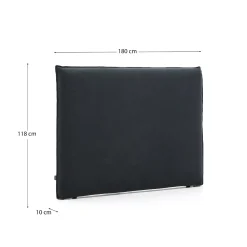 Kave Home Hoofdbord Jaira Antraciet 160cm