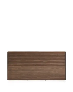 Kave Home Hoofdbord Norlen Walnootfineer Bruin en Led-licht voor Bed Tot 180cm