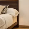 Kave Home Hoofdbord Norlen Walnootfineer Bruin en Led-licht voor Bed 160x200cm