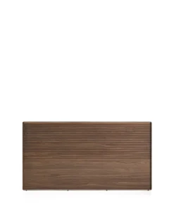 Kave Home Hoofdbord Norlen Walnootfineer Bruin en Led-licht voor Bed 160x200cm