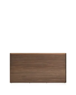 Kave Home Hoofdbord Norlen Walnootfineer Bruin en Led-licht voor Bed 160x200cm